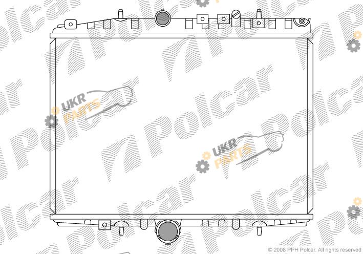 Радиатор охлаждения двигателя Polcar 233208A1