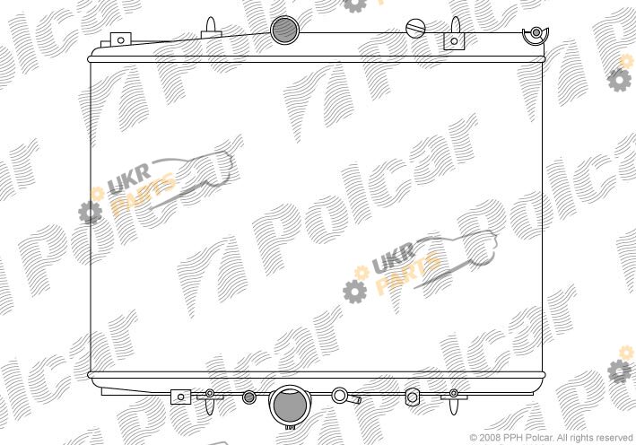 Радиатор охлаждения двигателя Polcar 233208A4