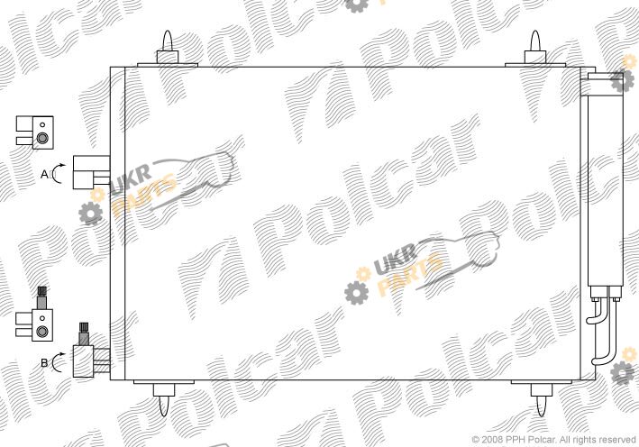Радиатор кондиционера Polcar 2332K8C1