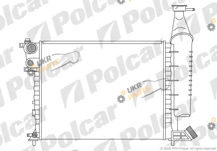 Радиатор охлаждения двигателя Polcar 2350081X
