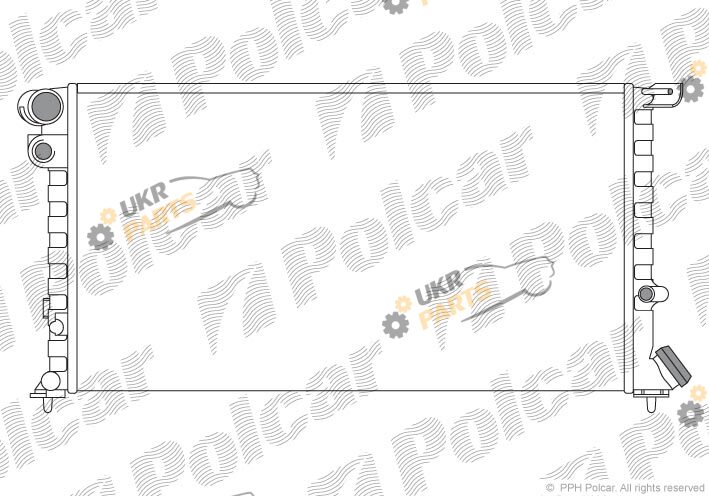 Радиатор охлаждения двигателя Polcar 2350084X