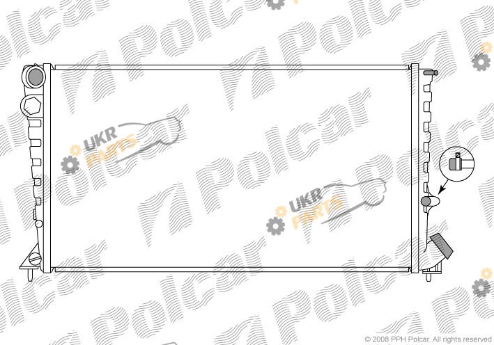 Радиатор охлаждения двигателя Polcar 235008-6