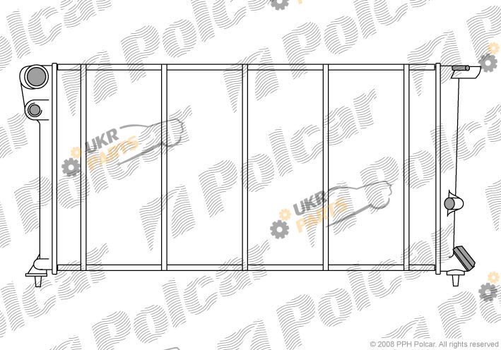 Радиатор охлаждения двигателя Polcar 235008A6