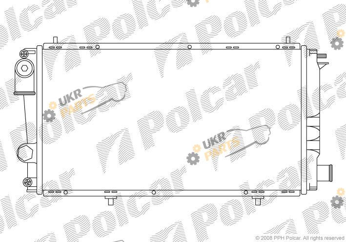 Радиатор охлаждения двигателя Polcar 239008-5