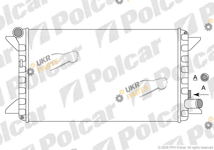 Радиатор охлаждения двигателя polcar 2390087X