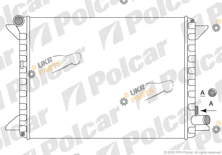 Радиатор охлаждения двигателя polcar 2390088X