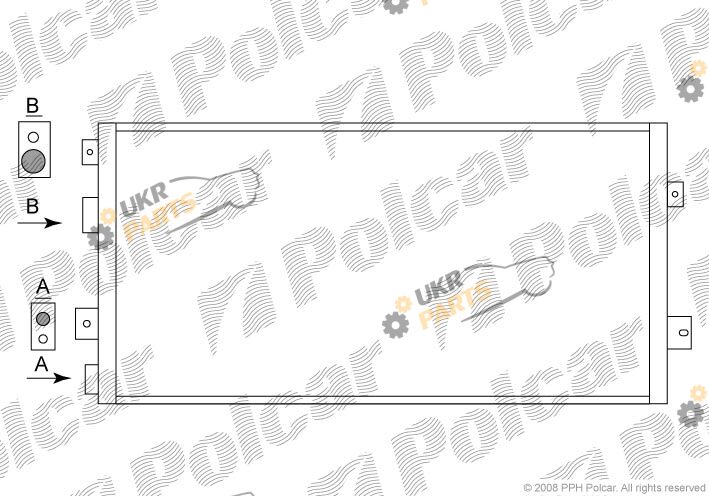 Радиатор кондиционера Polcar 2430K8C1