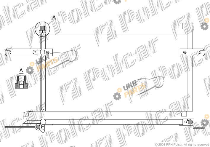 Радиатор кондиционера Polcar 2705K8C2S
