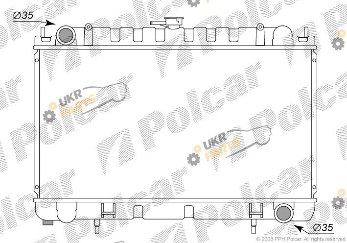 Радиатор охлаждения двигателя polcar 2720084K