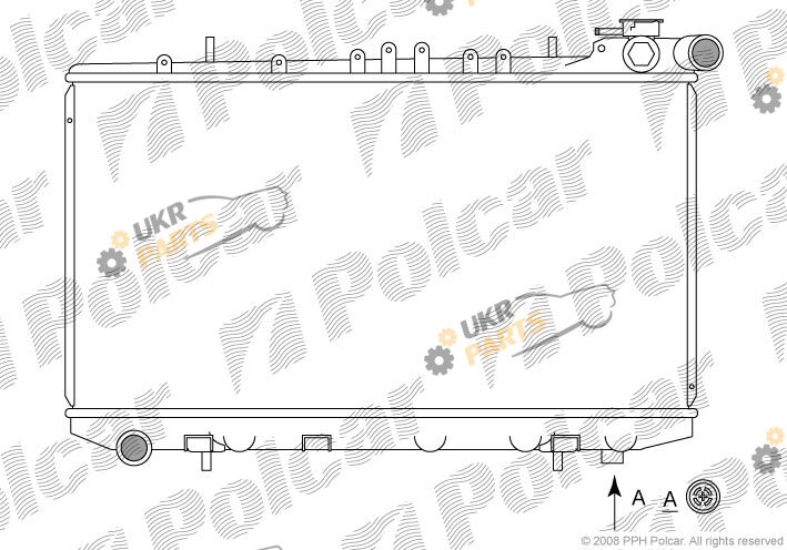 Радиатор охлаждения двигателя Polcar 272808-3