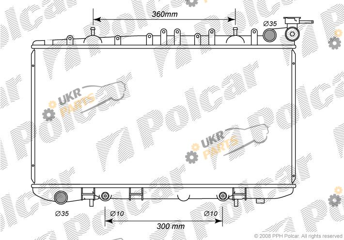Радиатор охлаждения двигателя Polcar 272808-4