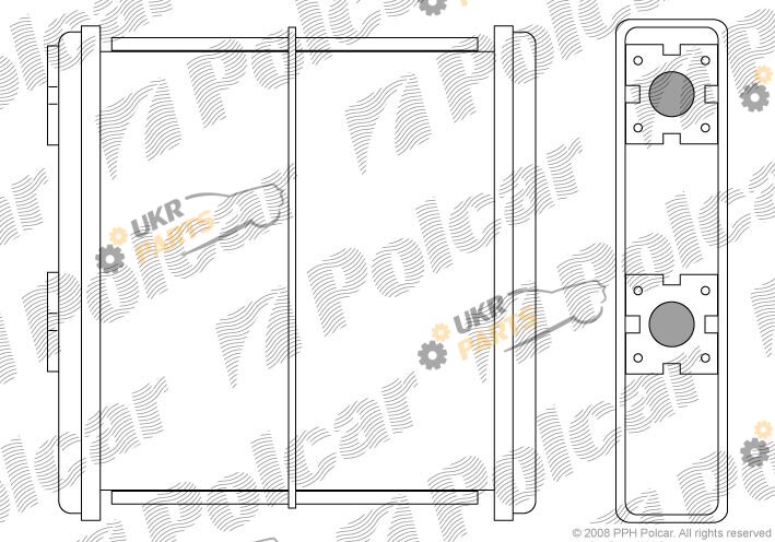Радиатор печки Polcar 2728N8A1