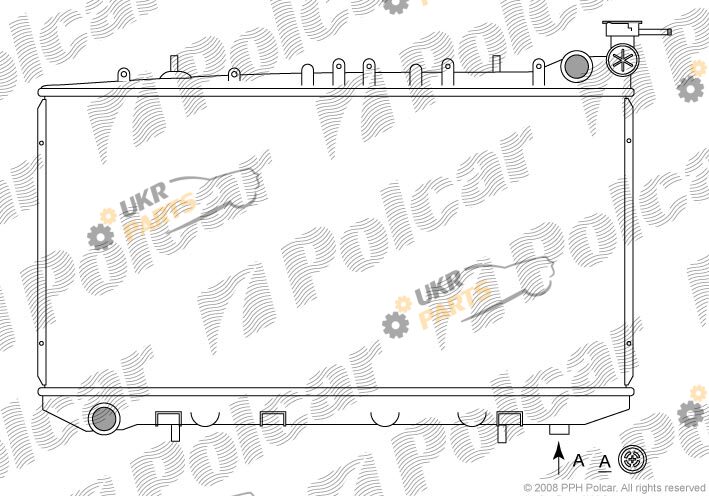 Радиатор охлаждения двигателя Polcar 272908-2