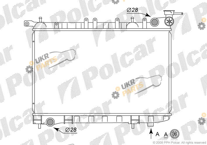 Радиатор охлаждения двигателя Polcar 272908-3