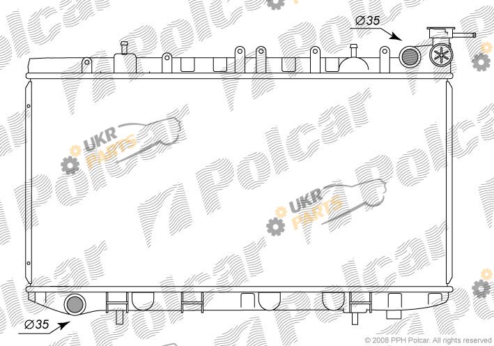 Радиатор охлаждения двигателя Polcar 2729085K