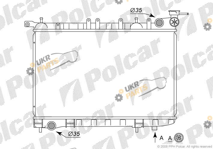 Радиатор охлаждения двигателя Polcar 273108-1