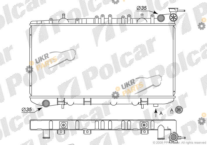 Радиатор охлаждения двигателя Polcar 273108-4