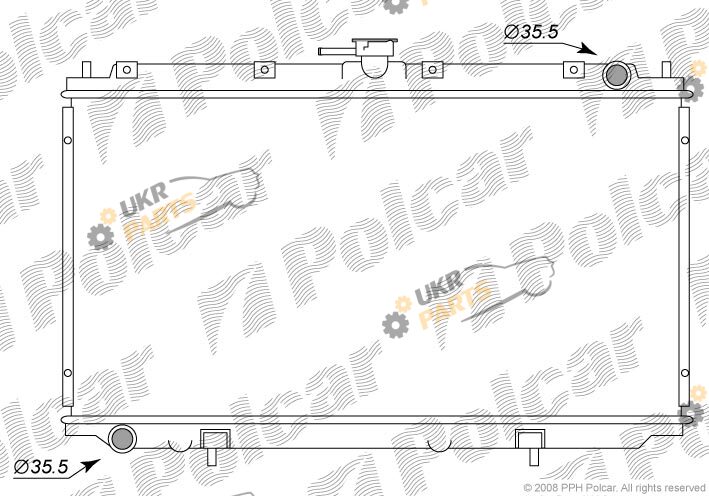 Радиатор охлаждения двигателя Polcar 2732081K