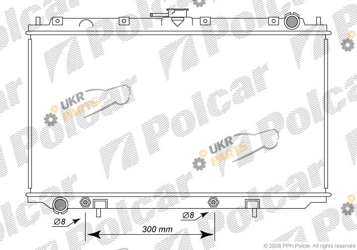 Радиатор охлаждения двигателя Polcar 273208-3