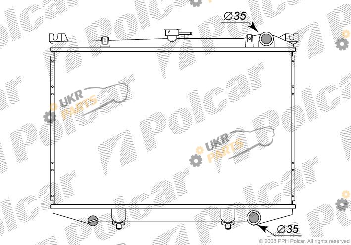 Радиатор охлаждения двигателя Polcar 2768082K