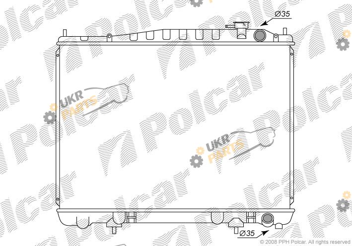 Радиатор охлаждения двигателя Polcar 276908-1