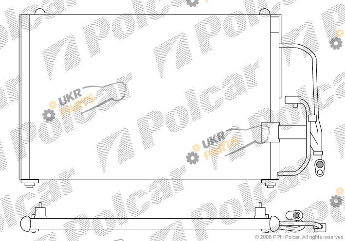 Радиатор кондиционера Polcar 2912K8C1
