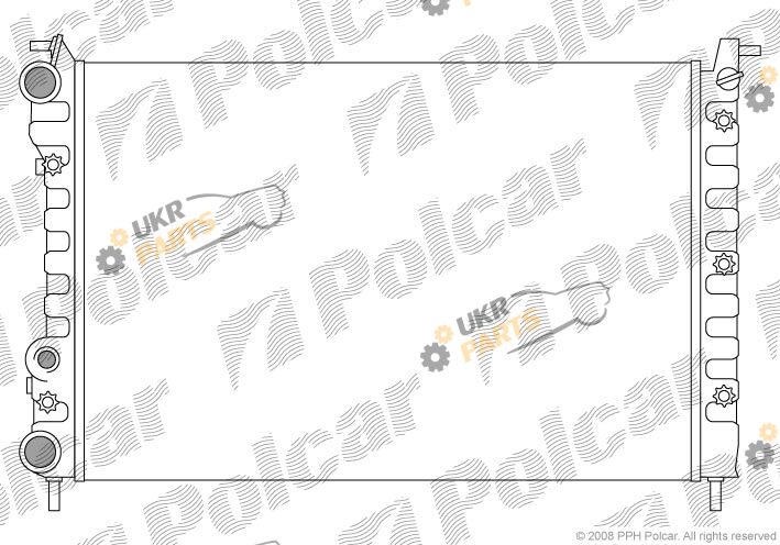 Радиатор охлаждения двигателя Polcar 300508-2