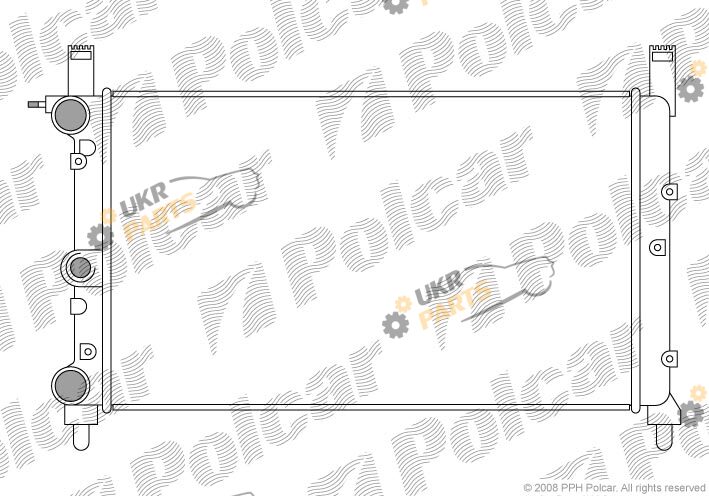 Радиатор охлаждения двигателя Polcar 301608-1