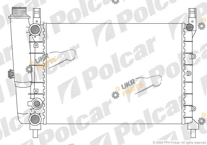 Радиатор охлаждения двигателя Polcar 3016087X