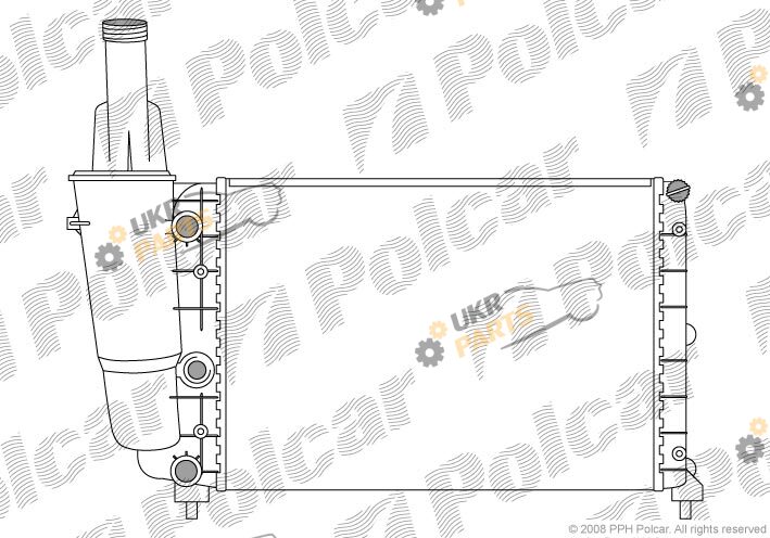 Радиатор охлаждения двигателя Polcar 3017081X