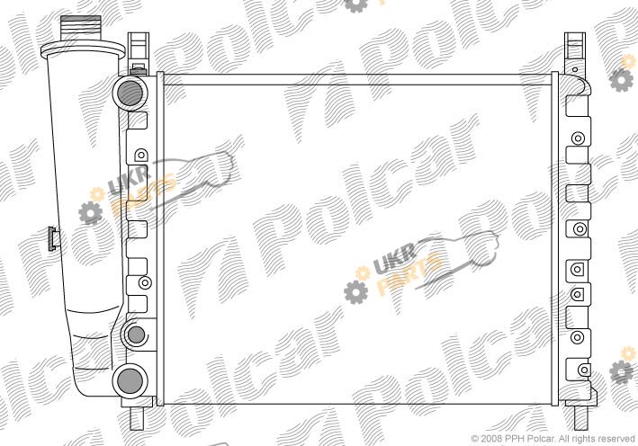 Радиатор охлаждения двигателя polcar 3020081X