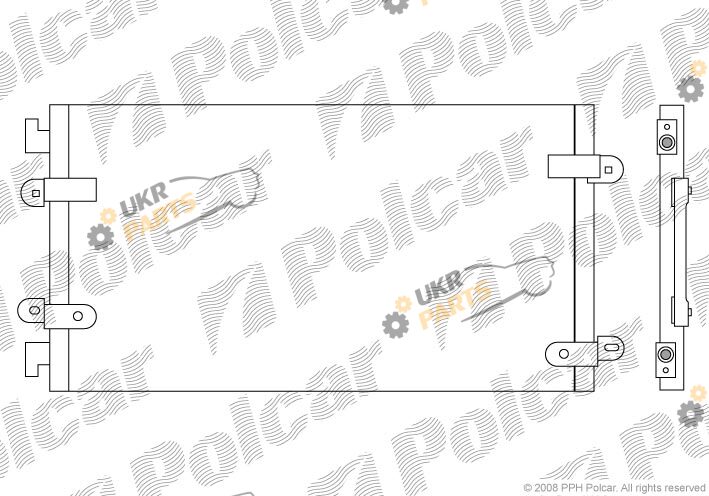 Радиатор кондиционера Polcar 3022K8C3