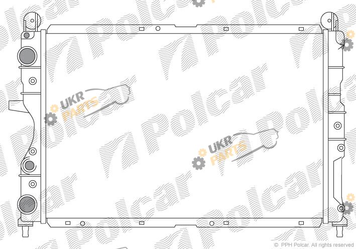 Радиатор охлаждения двигателя Polcar 302608-3