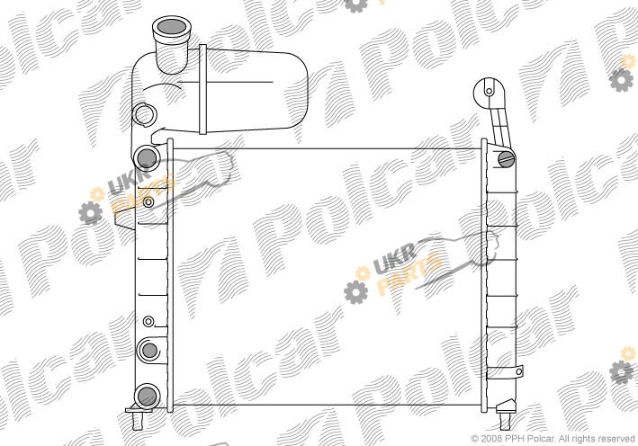 Радиатор охлаждения двигателя Polcar 302608-4