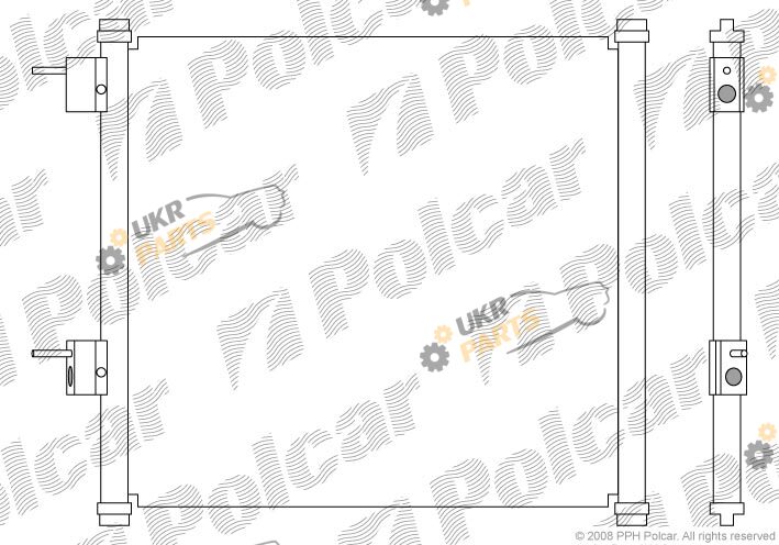 Радиатор кондиционера Polcar 3200K8C1