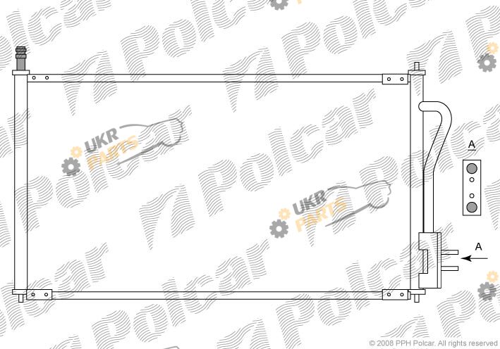 Радиатор кондиционера Polcar 3201K8C1
