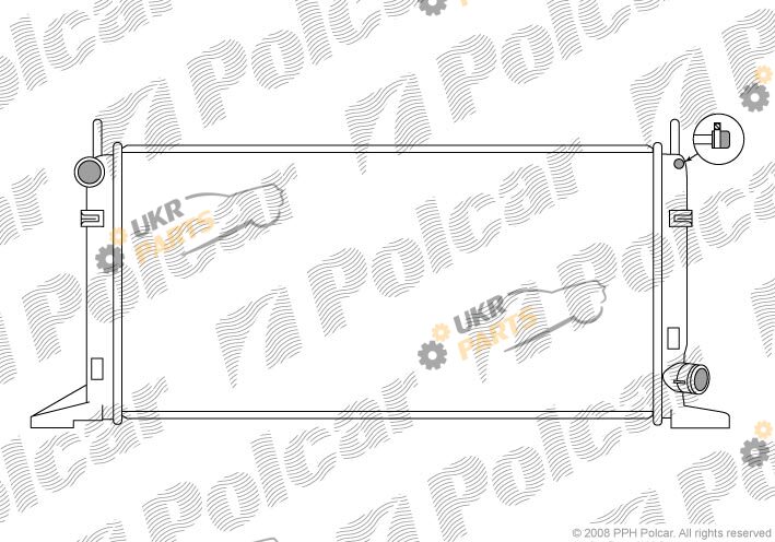 Радиатор охлаждения двигателя Polcar 320408-4