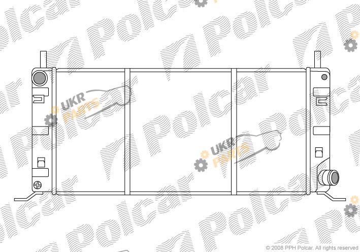 Радиатор охлаждения двигателя Polcar 320408-5