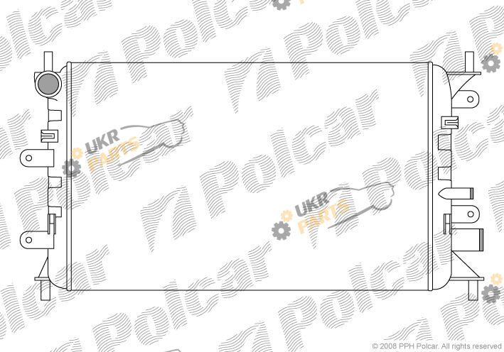 Радиатор охлаждения двигателя Polcar 320608-1