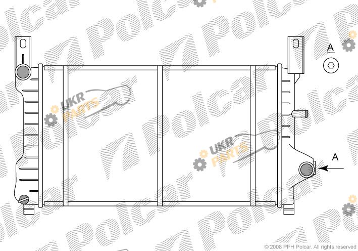 Радиатор охлаждения двигателя Polcar 320908-3
