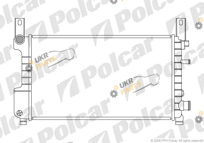 Радиатор охлаждения двигателя Polcar 320908-4