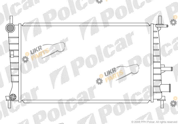 Радиатор охлаждения двигателя Polcar 321008-6