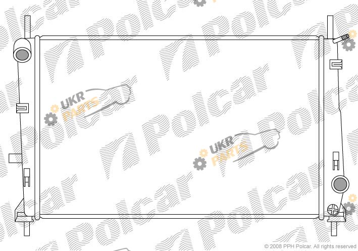 Радиатор охлаждения двигателя Polcar 321608-2