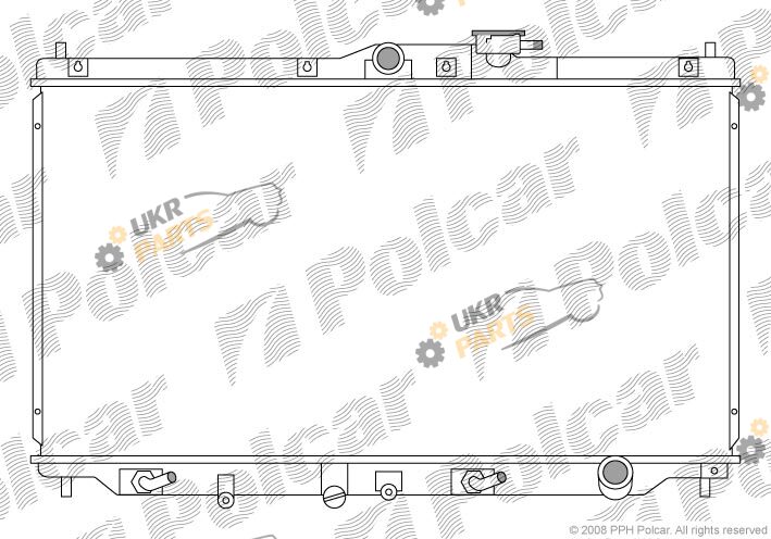 Радиатор охлаждения двигателя Polcar 381708-2