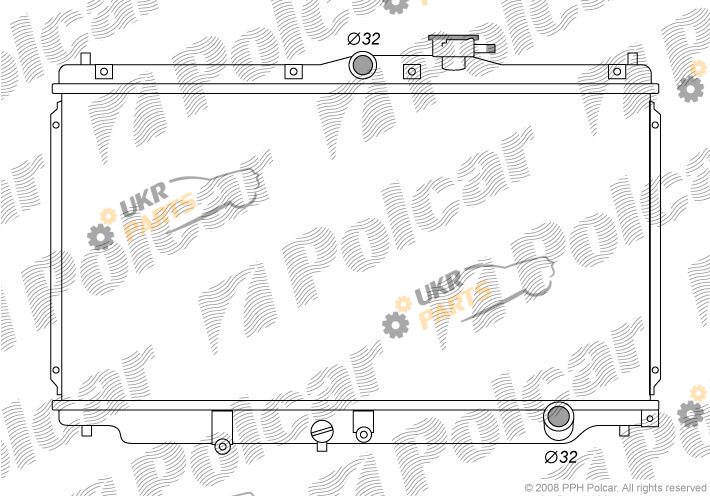 Радиатор охлаждения двигателя Polcar 381708-3