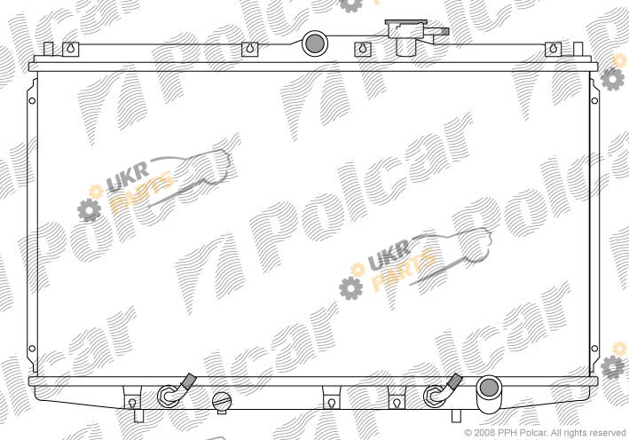 Радиатор охлаждения двигателя Polcar 381808-4