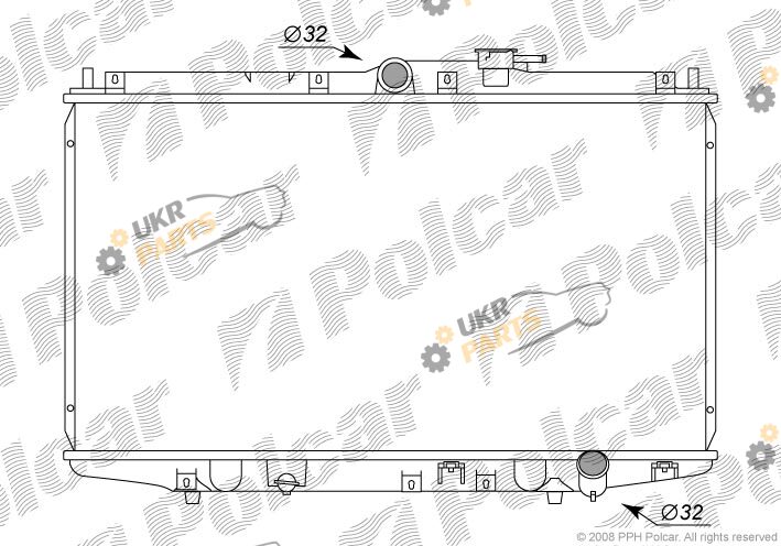 Радиатор охлаждения двигателя Polcar 381808-5