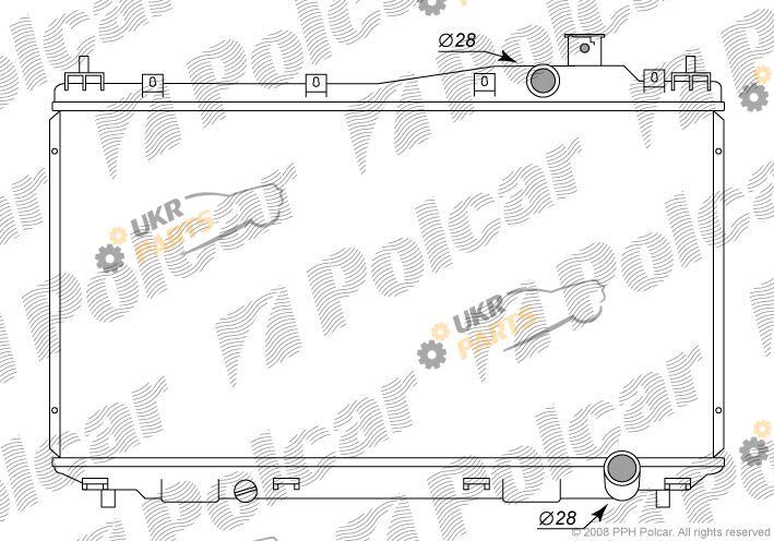 Радиатор охлаждения двигателя Polcar 382508-1