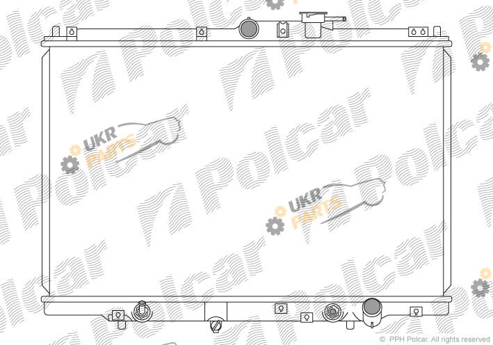 Радиатор охлаждения двигателя Polcar 386008-1