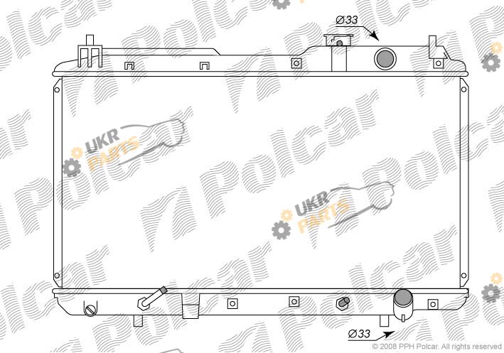 Радиатор охлаждения двигателя Polcar 387508-1